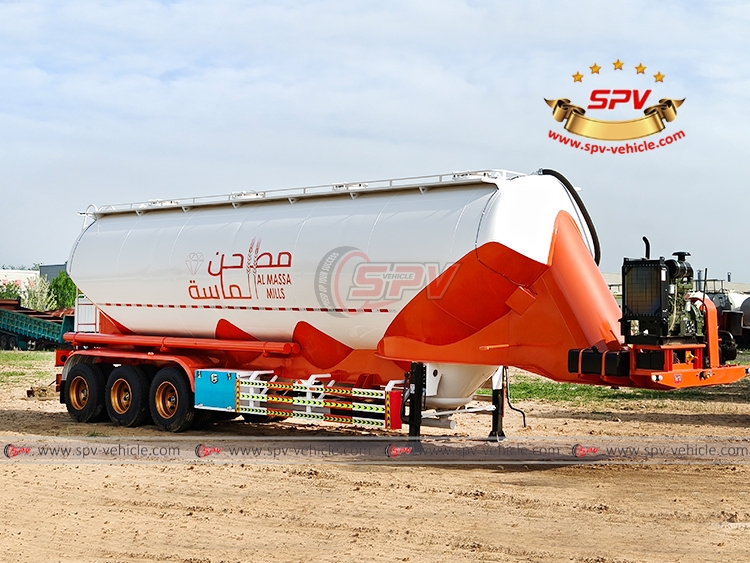 48 CBM Dry Powder Semi-trailer - Front Right Side